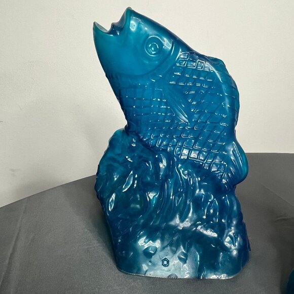 Vintage Ice Sculpture Mold Ice Art 8.5 Inch Bundle Fish Christmas Tree Silicone - Picture 2 of 7